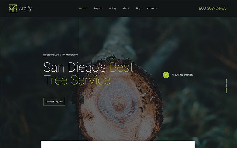 Arbify - Arborist and tree trimming service WordPress Theme
