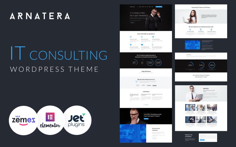 Arnatera – IT Consulting Responsive WordPress Theme