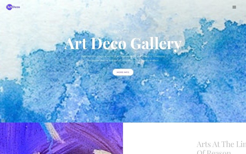 Art Deco - Gallery Art Gallery WordPress Theme