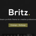 Britz – Minimal Onepage and Multipage Portfolio WordPress Theme