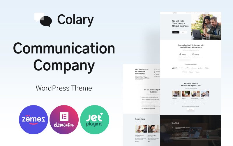 Colary – Communication Company WordPress Theme