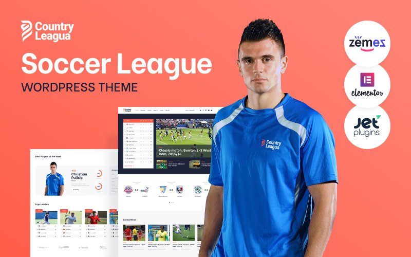 Counter Leagua - Soccer League WordPress Theme