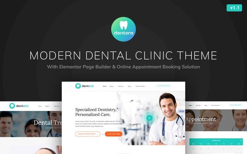 Dentora - Dental Clinic WordPress Elementor Theme