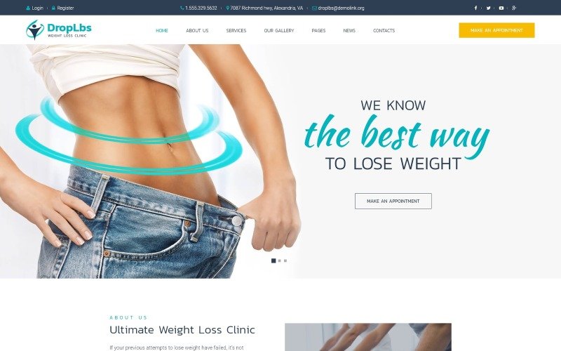 DropLbs - Weight Loss Clinic Responsive WordPress Theme