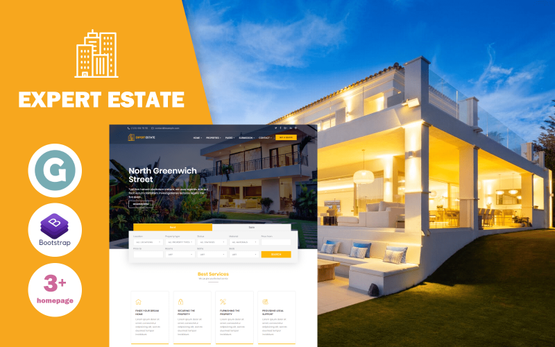 ExpertEstate Real Estate WordPress Theme