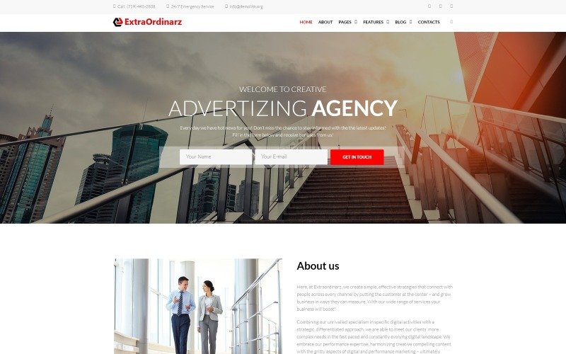 ExtraOrdinarz – Advertising Agency WordPress Theme