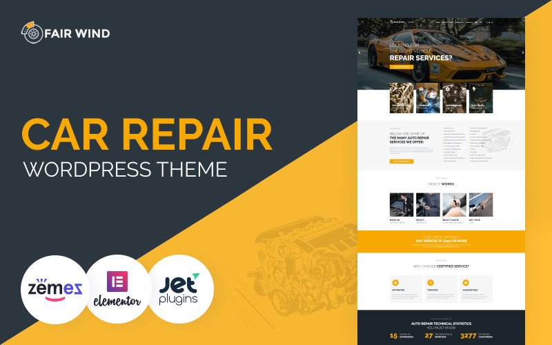 Fair Wind – Car Repair Modern WordPress Elementor Theme