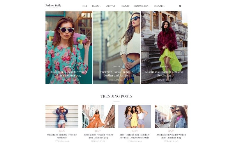 Fashion Daily – Fashion Blog WordPress Elementor Theme