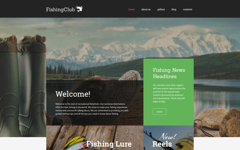 Fishing Club WordPress Theme