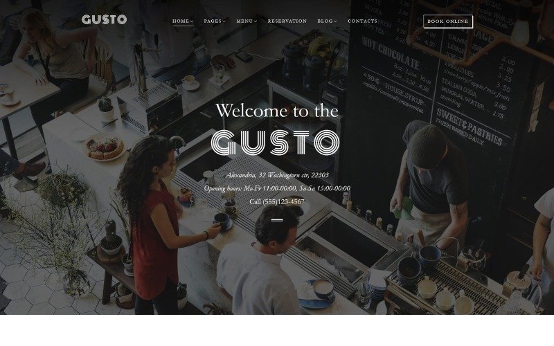 Gusto – Cafe & Restaurant WordPress Theme