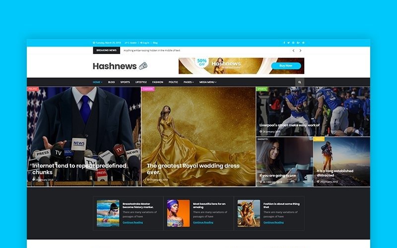 HashNews - Magazine & Newspaper WordPress Theme