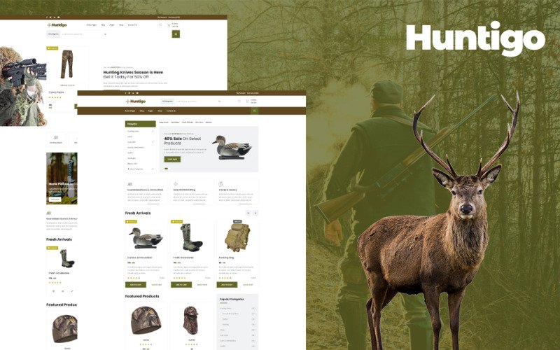 Huntigo – Hunting & Ammunition WordPress Theme