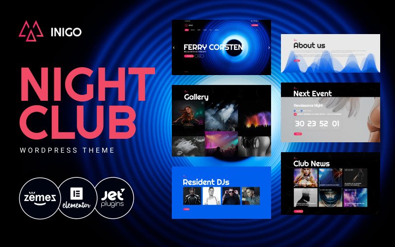 Inigo – Night Club Responsive WordPress Theme