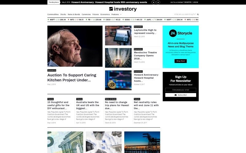 Investory - Corporate Blog WordPress Elementor Theme