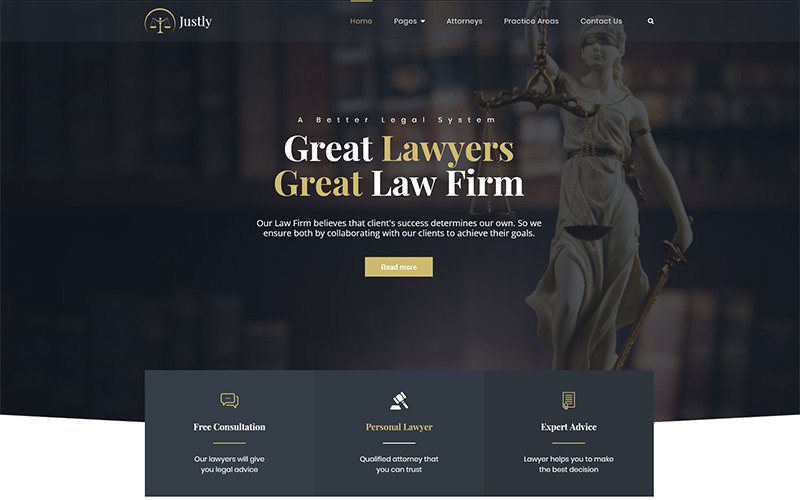 Justly – Lawyer and Attorney WordPress Theme