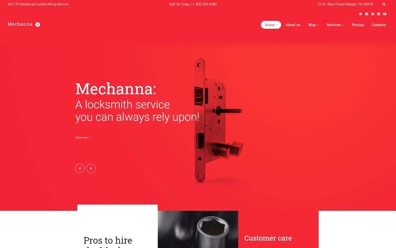 Mechanna – Locksmith WordPress Theme