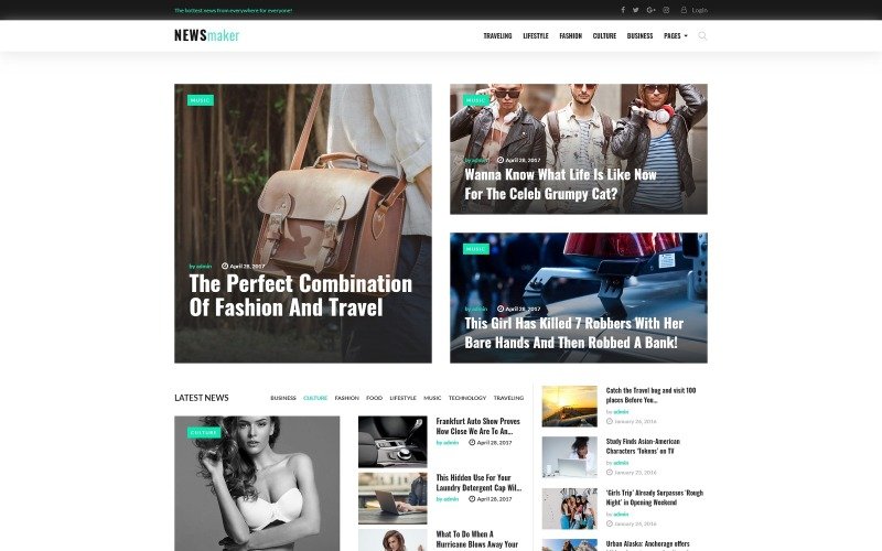 NEWSmaker – News & Magazine WordPress theme