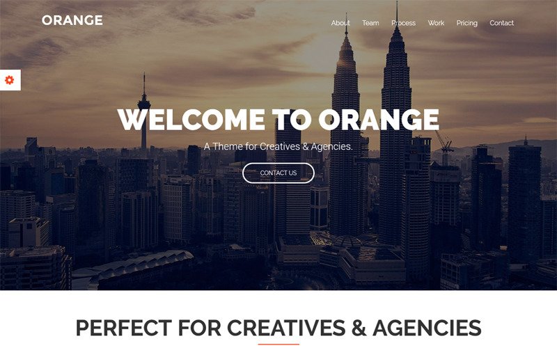 Orange – One Page Bootstrap WordPress Theme