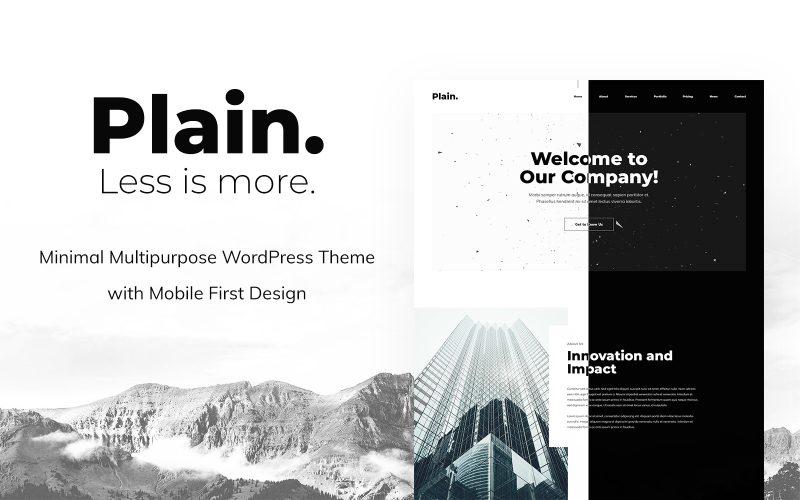 Plain - Minimal Multipurpose WordPress Theme