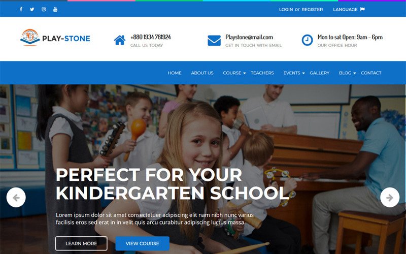Playstone - Kindergarten & School WordPress Theme