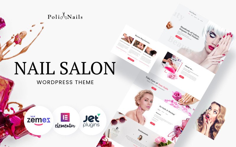 Poli Nails – Nail Salon with Great Widgets and WordPress Elementor Theme