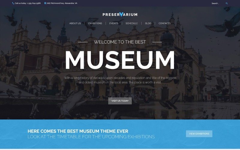 Preservarium – Museum Responsive WordPress Theme