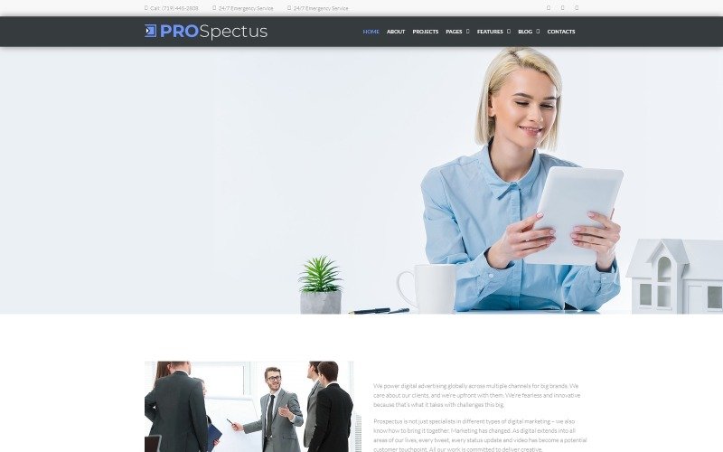 Prospectus - Advertising Portfolio WordPress Theme