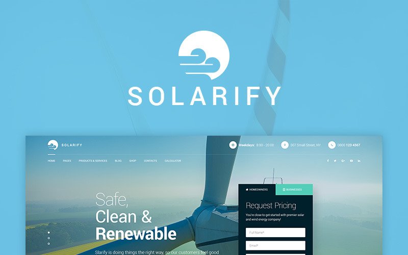 Solarify - Alternative Eco Energy WordPress Theme