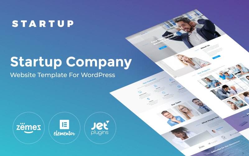 Startup Company One Page WordPress Theme