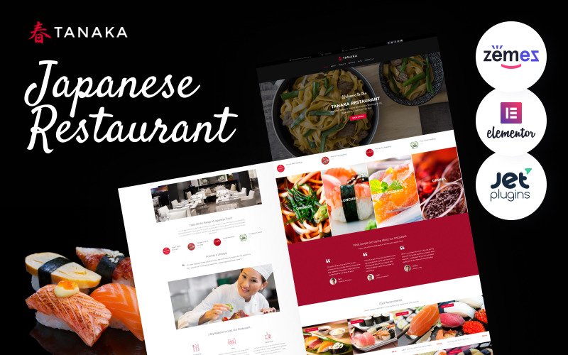 Tanaka - Japanese Restaurant WordPress Theme