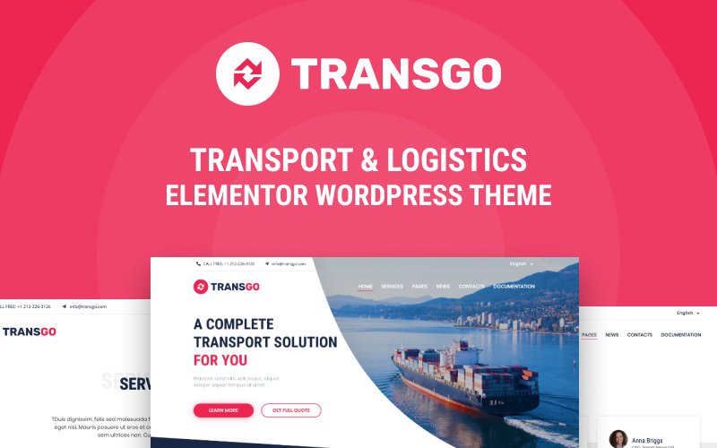 TransGo - Transport & Logistics WordPress Elementor Theme