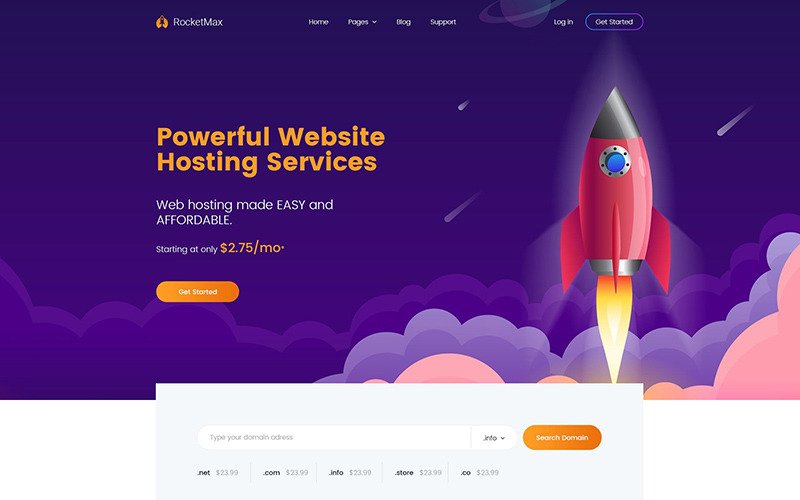 Turbolink Web Hosting and Internet Company WordPress Theme