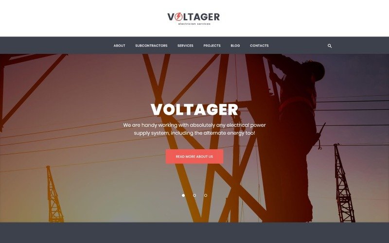 Voltager - Electricity & Electrician Services WordPress Theme