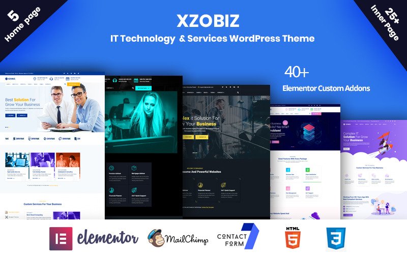 Xzobiz -  IT Technology & Services WordPress Theme